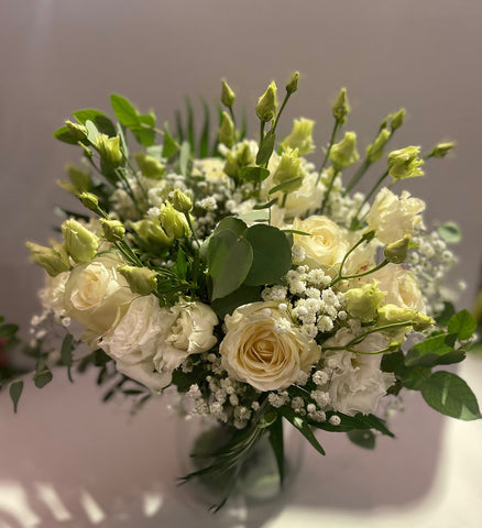 Bouquet lisianthus blancs