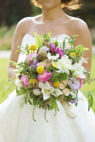 Bouquet de mariage coloré