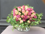 Bouquet rond - Lierres et roses